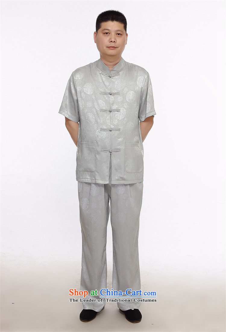 The male population of Princess Selina Chow short-sleeved blouses Tang Dynasty Package men of ethnic costumes disc detained men men Tang Dynasty Package for older Kit Tang dynasty along the River During the Qingming Festival