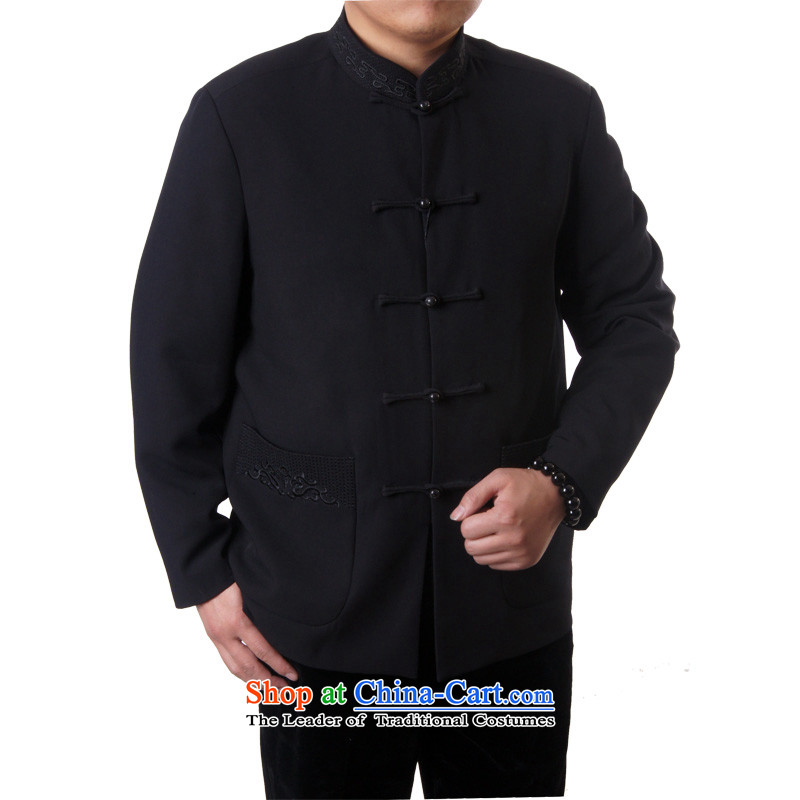 Mr Rafael Hui-ying's New Man Tang dynasty during the Spring and Autumn Blessings and leisure collar birthday in Tang Dynasty Chinese birthday gift for 1317, of the older black blue 185 British Mr Rafael Hui (sureyou) , , , shopping on the Internet