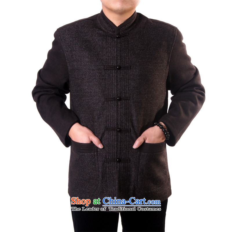 Mr Rafael Hui, Mr Henry Tang Ying-New Men Tang dynasty during the Spring and Autumn Blessings and leisure Mock-neck birthday Tang Dynasty Chinese Two-color patterns, 3018) birthday gift for the black and gray 180, Mr Rafael Hui (sureyou Ying) , , , shoppi