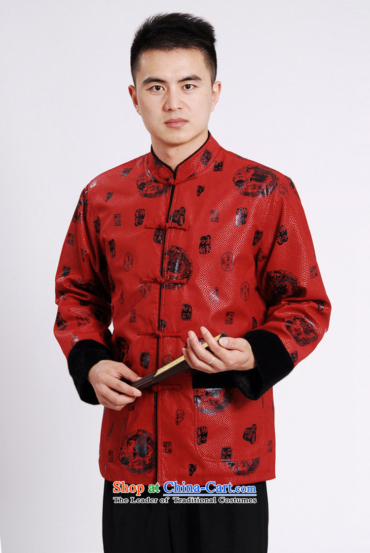 In accordance with the load spring and autumn love l stylish new collar stitching stamp in the elderly father replacing Tang blouses LGD/M0039# RED XL Photo, prices, brand platters! The elections are supplied in the national character of distribution, so action, buy now enjoy more preferential! As soon as possible.