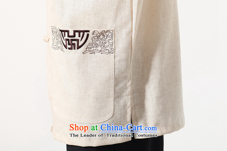 In accordance with the Love l 2015 Summer trendy new products. The elderly father loaded collar stamp short-sleeved shirt Lgd/m0051# Tang dynasty beige XL Photo, prices, brand platters! The elections are supplied in the national character of distribution, so action, buy now enjoy more preferential! As soon as possible.