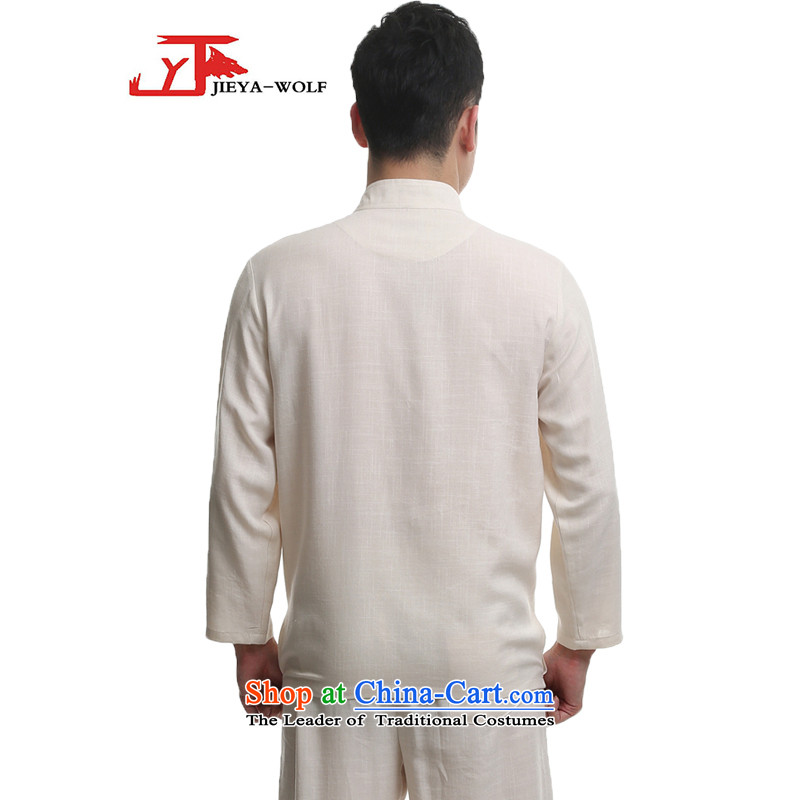 - Wolf JIEYA-WOLF, New Tang dynasty Long-sleeve Kit Stylish spring and fall of solid color star men kit tai chi light yellow A 190/XXXL,JIEYA-WOLF,,, replacing shopping on the Internet