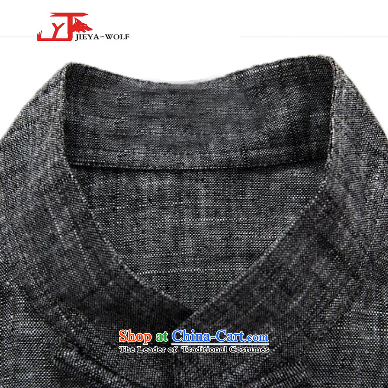 - Wolf JIEYA-WOLF2015, New Package Tang dynasty men's spring and autumn long-sleeved cotton linen manually Tang dynasty detained Tray Kit, light gray set of stars 180/XL,JIEYA-WOLF,,, shopping on the Internet