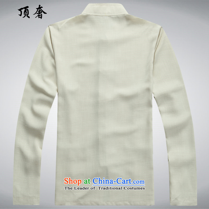 Top Luxury of ethnic men Tang long-sleeved blouses boxed loose thin, men detained national load tray blue long-sleeved sweater, dark blue L/170, 2043 top luxury shopping on the Internet has been pressed.