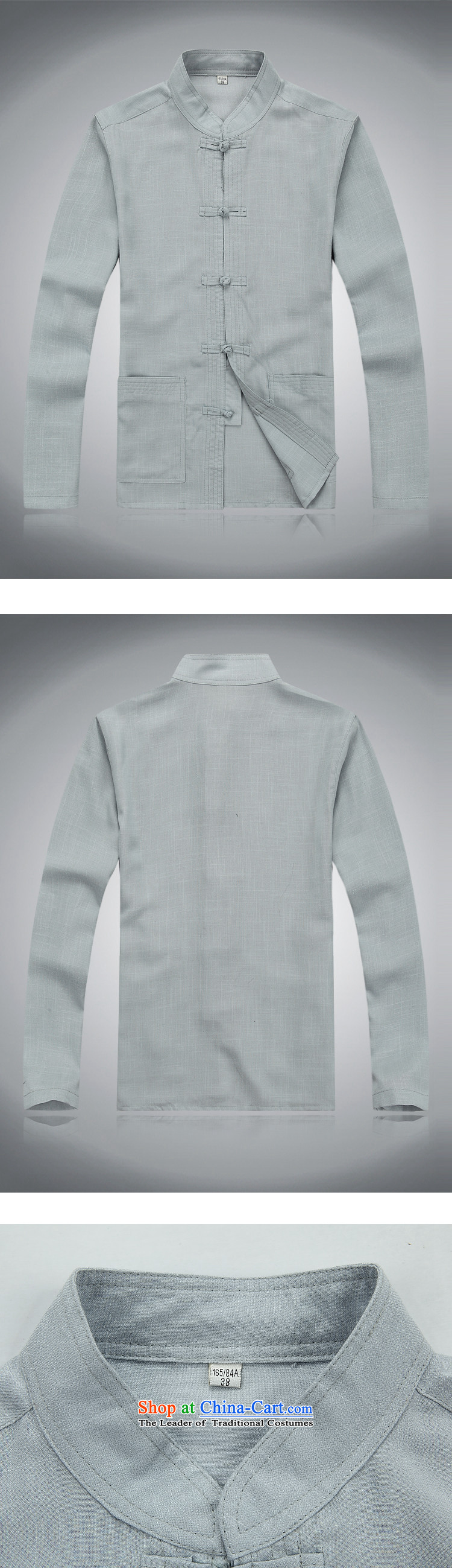 Top Luxury Tang Dynasty Package long-sleeved 2015. Older Kit linen Tang dynasty men Tang Dynasty Package for older kit kit and a long-sleeved gray suit XXL/185 picture, prices, brand platters! The elections are supplied in the national character of distribution, so action, buy now enjoy more preferential! As soon as possible.