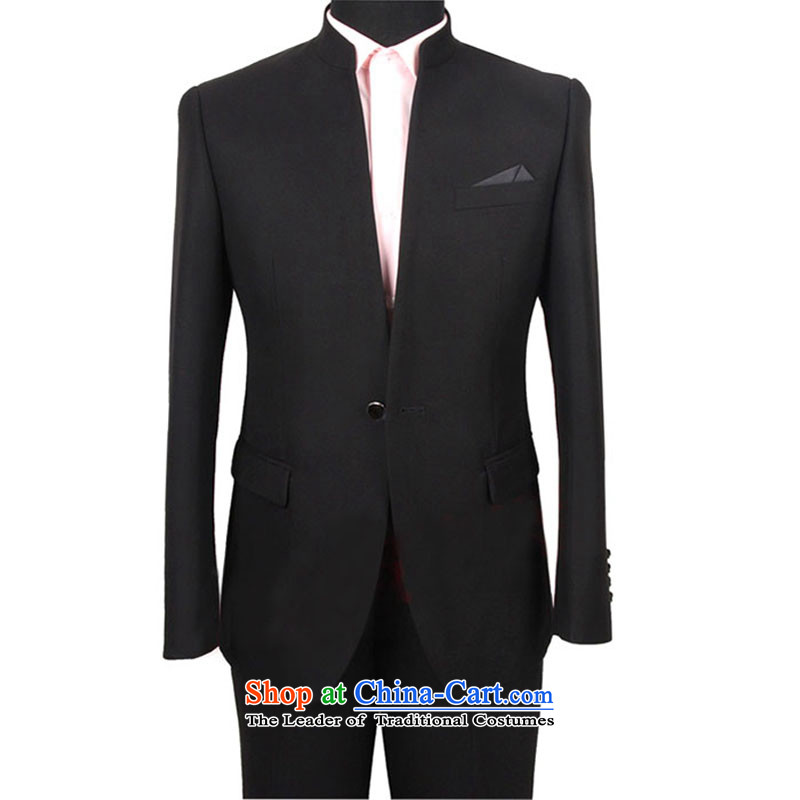 The new style of the popular men suits Chinese tunic 1 clip black collar suit not cockle a deduction of the forklift truck is not 170/88a.,penguinprince,,, shopping on the Internet