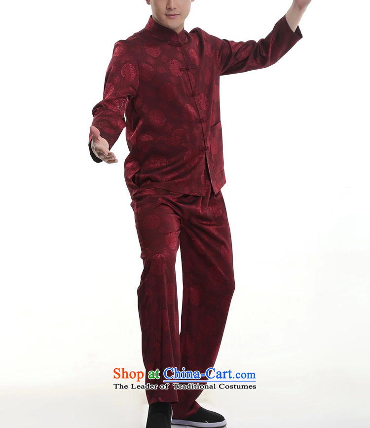 In 2015, the elderly men E320 taxi short-sleeved Tang Dynasty Package long-sleeved Dragon Chinese Tang dynasty package install Dad's deep red 180 pictures, prices, brand platters! The elections are supplied in the national character of distribution, so action, buy now enjoy more preferential! As soon as possible.