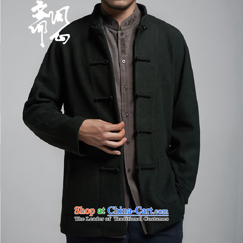 Q Shinsaibashi represented a health (Men's Winter new products do not stand collar small crinkleable jacket coat WXZ1559 shoulder even dark green L 170/92A, Q heart of Ramadan , , , shopping on the Internet