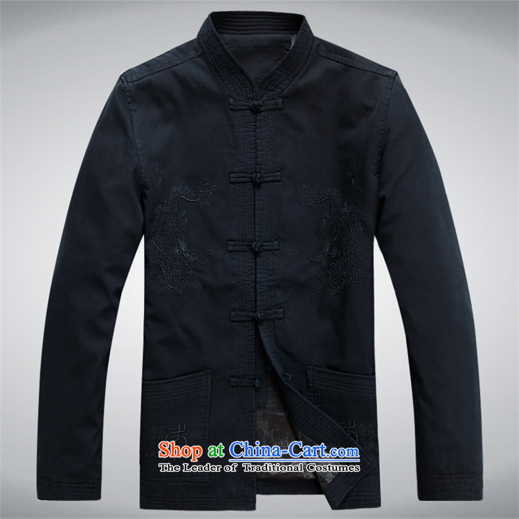 Kanaguri Mouse Tang dynasty during the spring and autumn New Men long-sleeved Tang Dynasty is smart casual relaxd sha money-cotton long-sleeved Tang dynasty dark blue S picture, prices, brand platters! The elections are supplied in the national character of distribution, so action, buy now enjoy more preferential! As soon as possible.