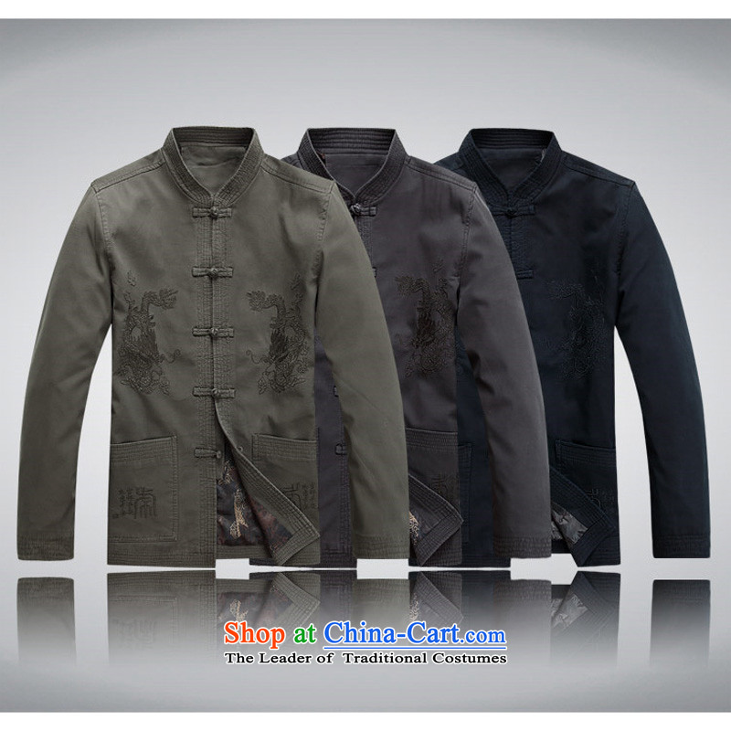 Kanaguri Mouse Tang dynasty during the spring and autumn New Men long-sleeved Tang Dynasty is smart casual relaxd sha money-cotton long-sleeved Tang dynasty green gray L picture, prices, brand platters! The elections are supplied in the national character of distribution, so action, buy now enjoy more preferential! As soon as possible.