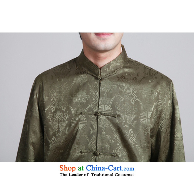 To Green, Stylish new products in the spring of elderly father loaded collar Beas Jacquard Jacket - 3 M, Tang to green, , , , shopping on the Internet
