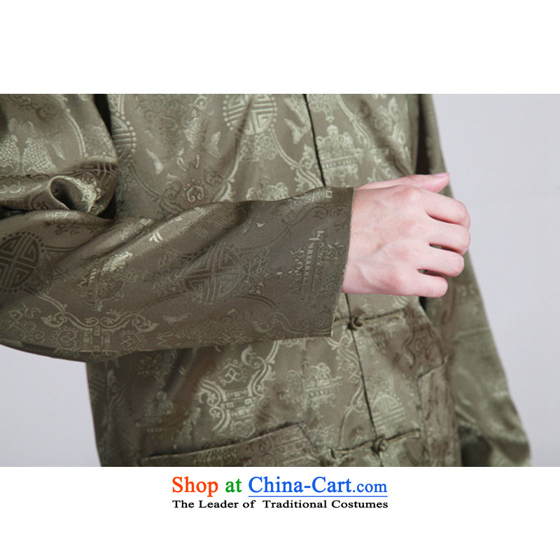 To Green, Stylish new products in the spring of elderly father loaded collar Beas Jacquard Jacket - 3 M, Tang to green, , , , shopping on the Internet