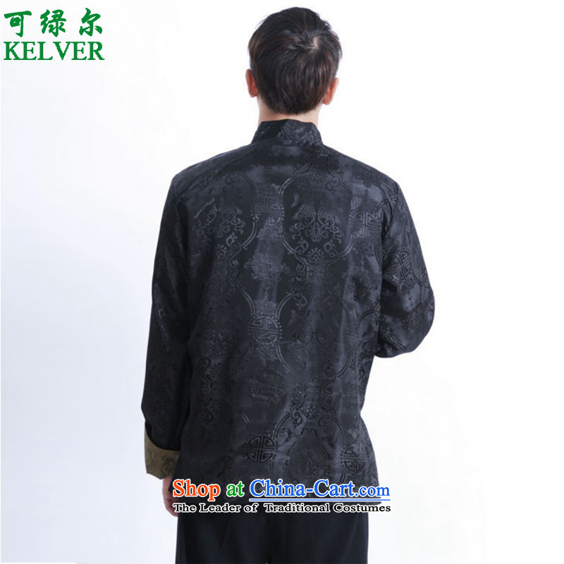 To Green, Stylish new products in the spring of elderly father loaded collar reversible single row detained Tang jacket color pictures to green, L, , , , shopping on the Internet