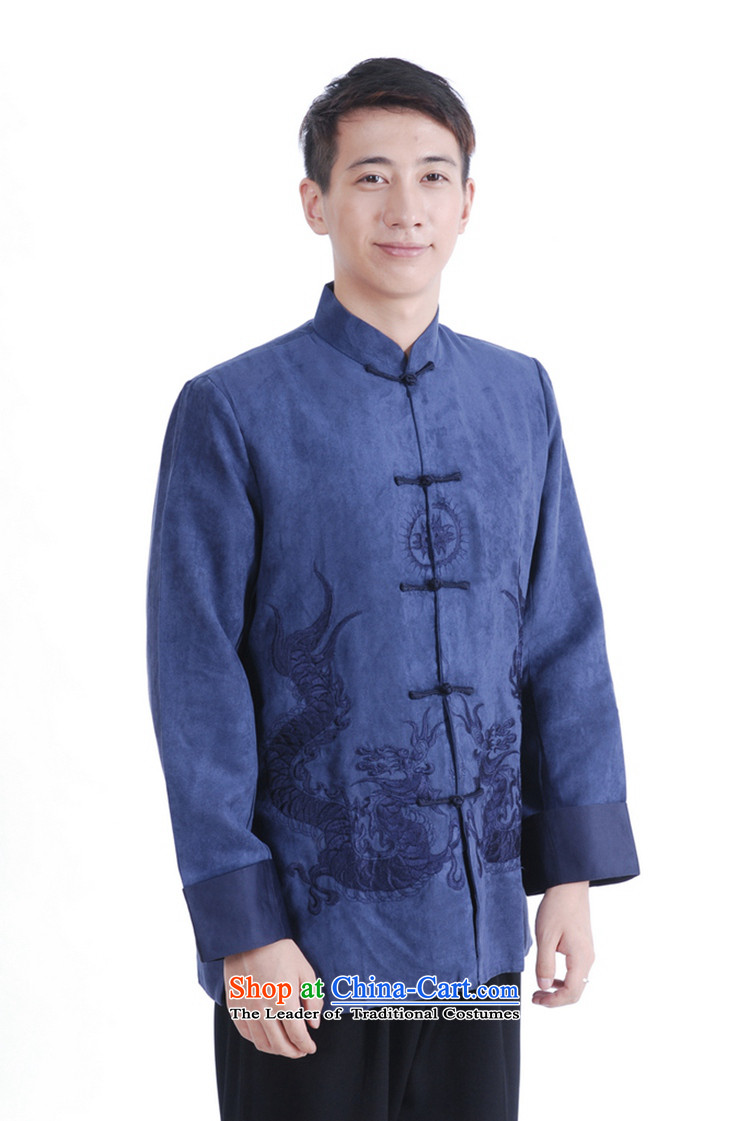 To Green, Stylish new products in the spring of elderly father loaded collar double dragon embroidered jacket color pictures Tang 3XL picture, prices, brand platters! The elections are supplied in the national character of distribution, so action, buy now enjoy more preferential! As soon as possible.