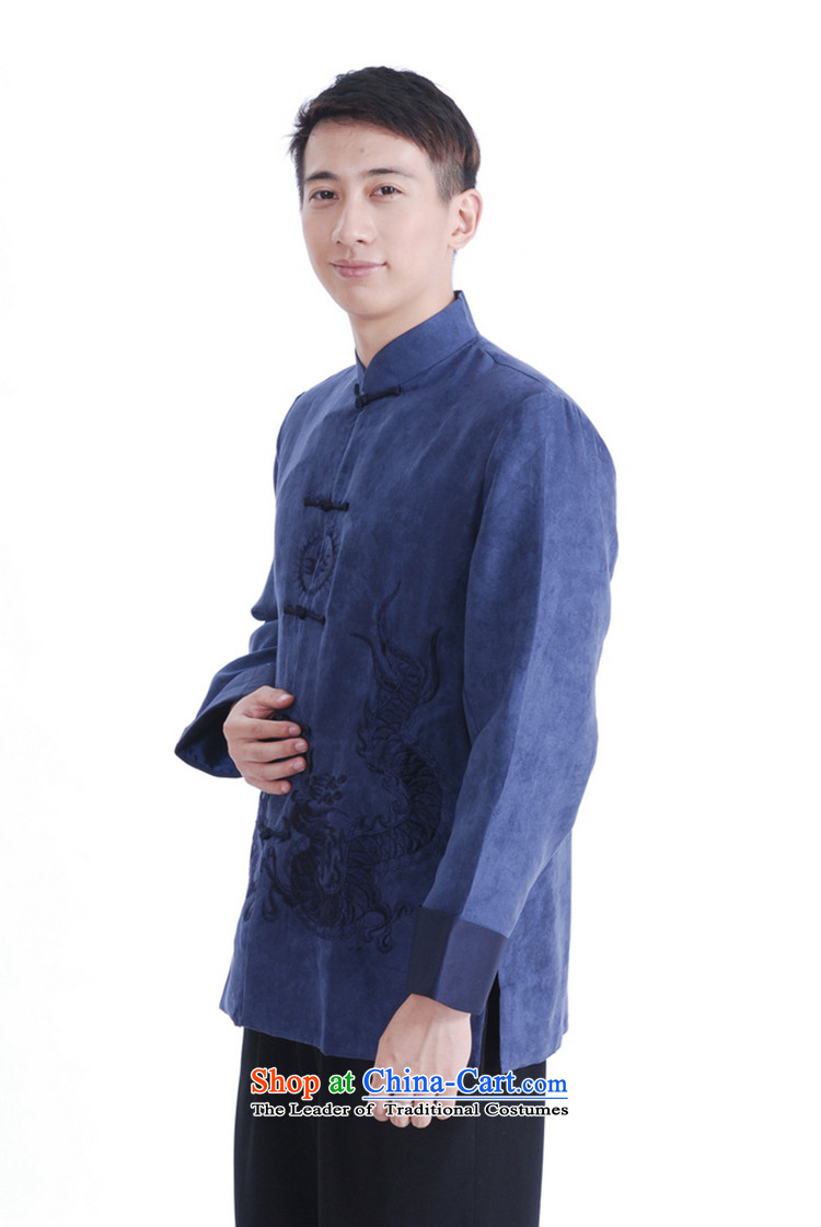 To Green, Stylish new products in the spring of elderly father loaded collar double dragon embroidered jacket color pictures Tang 3XL picture, prices, brand platters! The elections are supplied in the national character of distribution, so action, buy now enjoy more preferential! As soon as possible.