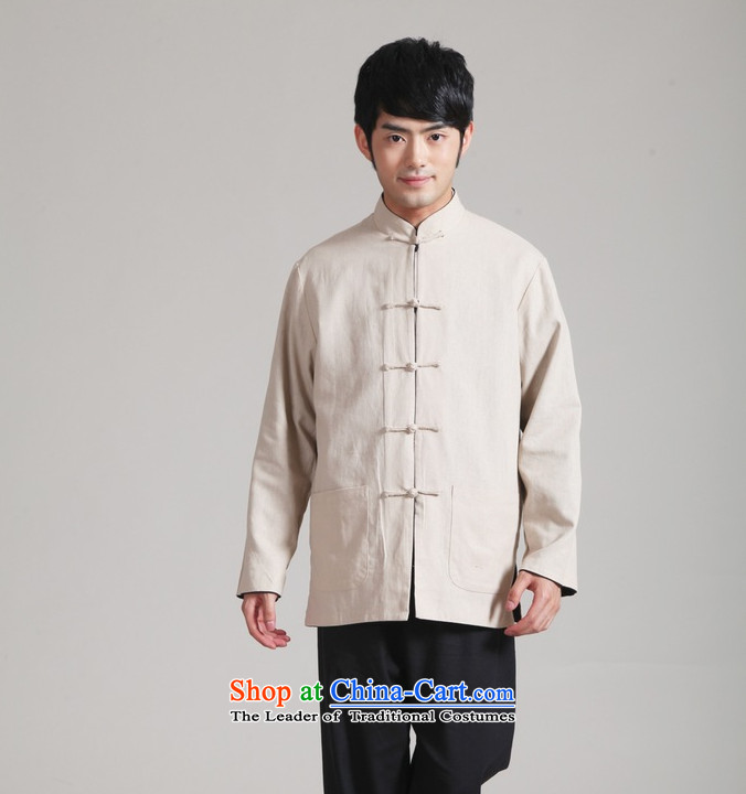 Floral autumn and winter in the new elderly men's father replacing men wearing cotton linen duplex ancient Tang dynasty long-sleeved jacket Cardigan Male - 3 on Tsing and beige L picture, prices, brand platters! The elections are supplied in the national character of distribution, so action, buy now enjoy more preferential! As soon as possible.