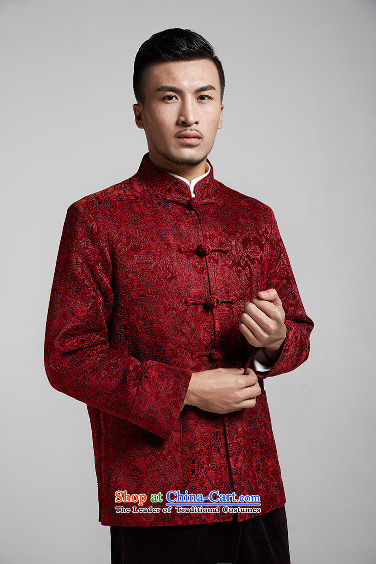 Q Shinsaibashi represented a health (men of autumn and winter new Chinese jacquard shirt China Wind Jacket WXZ1503 XXXL wine red 185/104 Photo, prices, brand platters! The elections are supplied in the national character of distribution, so action, buy now enjoy more preferential! As soon as possible.