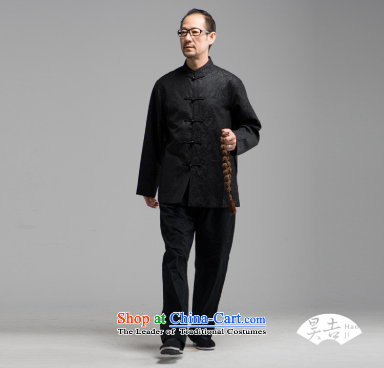 Ho Chi Chiu New) older men long-sleeved shirt with tie-tang father Father replacing Chinese national costumes 2XL Photo Black, prices, brand platters! The elections are supplied in the national character of distribution, so action, buy now enjoy more preferential! As soon as possible.