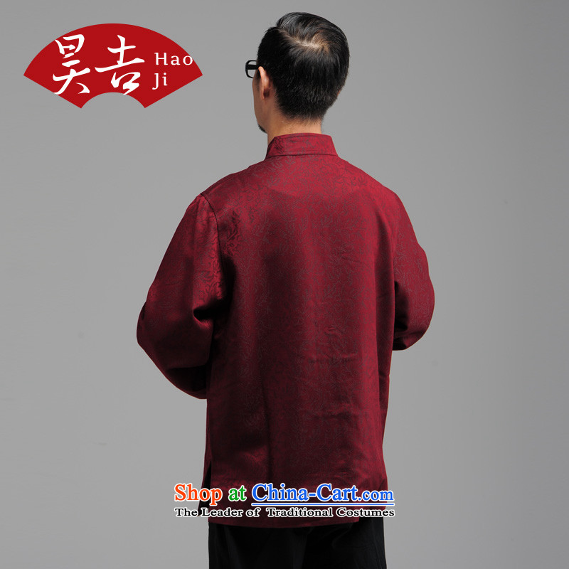 Ho Chi Chiu New) older men long-sleeved shirt with tie-tang father Father replacing Chinese national costumes black 2XL, Ho ji.... shopping on the Internet