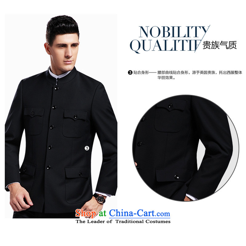 Pilka Dan pengulnprince men Chinese tunic father men black Blue Gray Chinese tunic Tang Dynasty Package Black blue 165 thin version ,penguinprince,,, shopping on the Internet