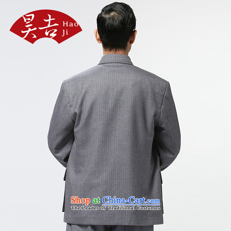 The Annual Autumn in old age, men's Chinese tunic kit older persons serving a father jacket pants Zhong Shan Tang dynasty 72(170), Light Gray Ho Chi , , , shopping on the Internet