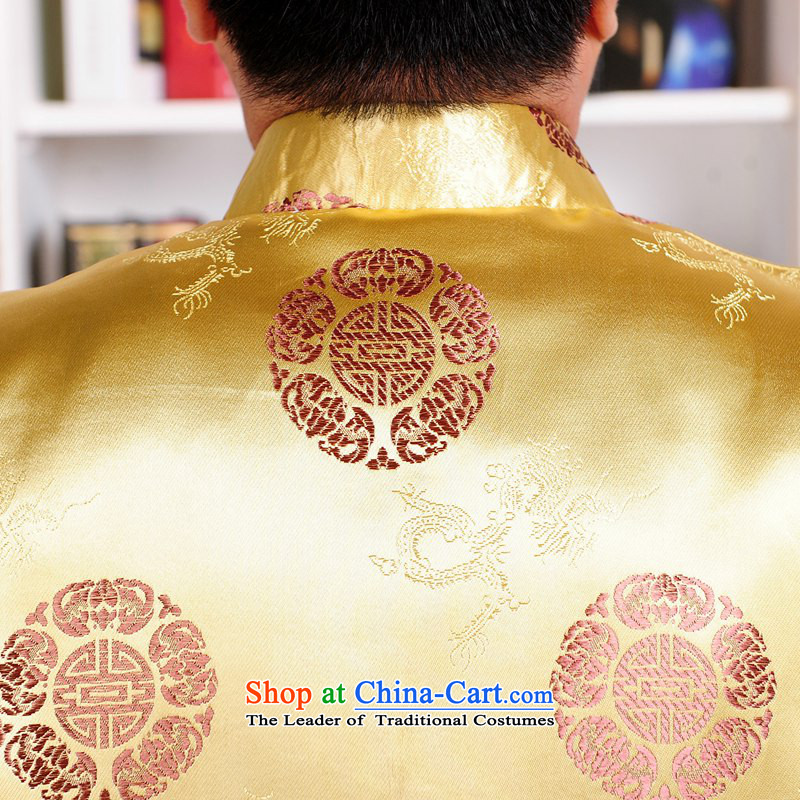 To Green, Stylish new products in the autumn of older collar of his father with his breast Tang jackets made Services - 4 Gold 2XL, will be green & , , , shopping on the Internet