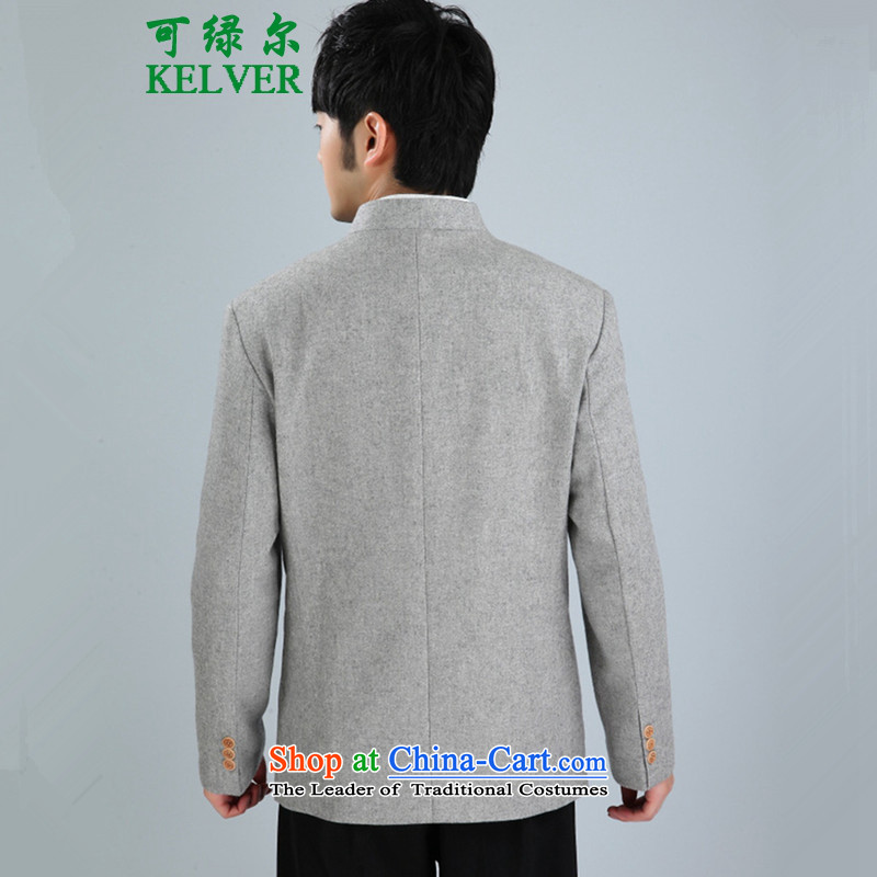 To Green, 2015 autumn and winter trendy new products. The elderly father loaded collar single row detained Tang jackets - 1 Green, Gray XL, can be , , , shopping on the Internet