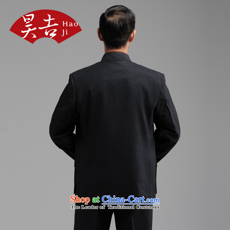 Ho in autumn and winter, older men Chinese tunic kit older persons serving his father Father Load Zhong Shan Tang dynasty dark gray聽74(175), Ho ji.... shopping on the Internet