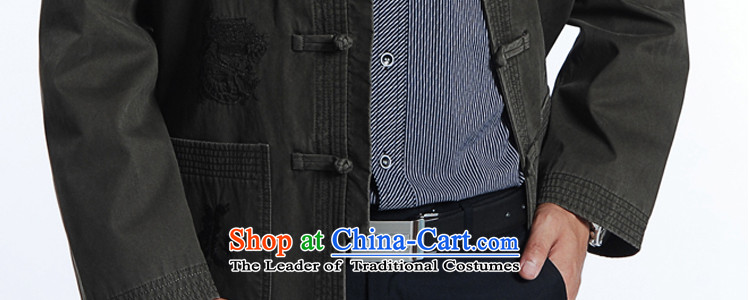 The autumn and winter replacing Chinese tunic business and leisure jacket embroidered dragon Tang Pure Cotton Men l Chinese men Tang Dynasty Large jacket DARKKHAKI XXL dark 185 pictures, prices, brand platters! The elections are supplied in the national character of distribution, so action, buy now enjoy more preferential! As soon as possible.