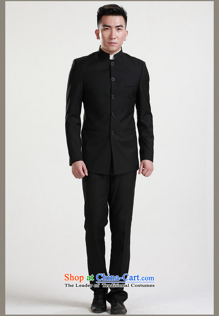 9 2015 New Clifford Chance suits men suit male suite Sau San collar suit suits China wind Chinese Young Men's Mock-Neck Chinese tunic Tang dynasty the bridegroom gift Black XL Photo, prices, brand platters! The elections are supplied in the national character of distribution, so action, buy now enjoy more preferential! As soon as possible.
