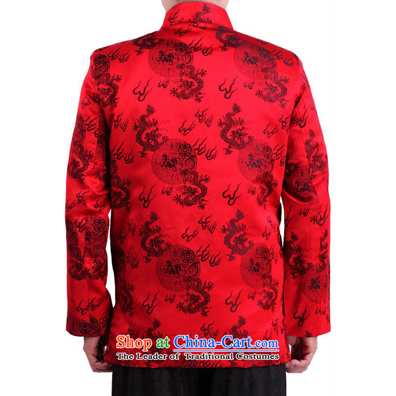 By order of the thre Bosnia and, in particular, the Recommended China Wind Fire Dragon Chinese elderly in long-sleeve sweater autumn and winter jackets father load Tang F1102 red winter) thre Bosnia and lines (XL/180, gesaxing) , , , shopping on the Inter