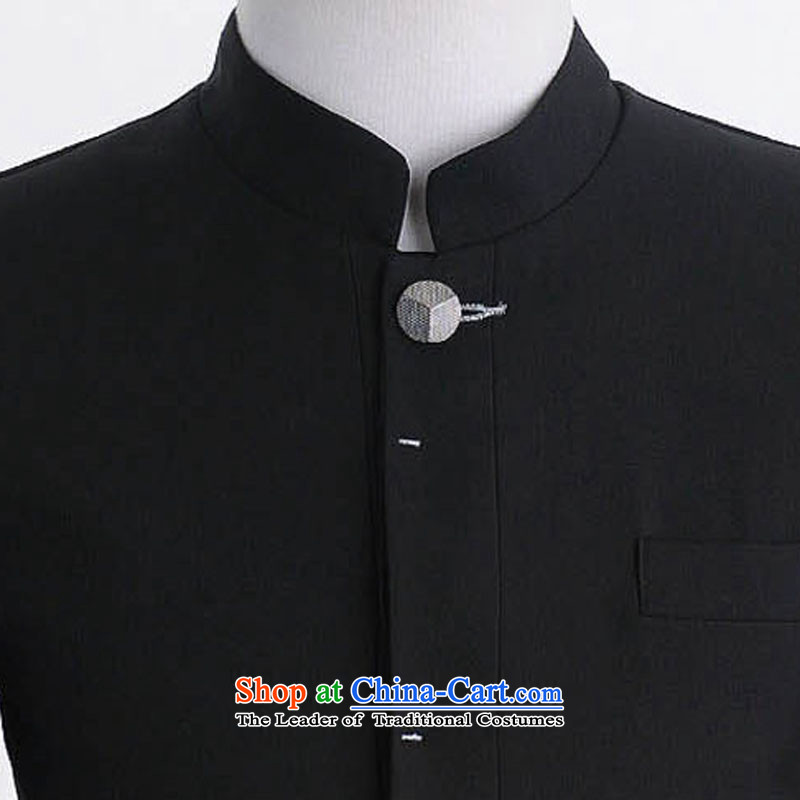 The British, trendy men fall (ensibr) China wind Chinese tunic suit stylish and cozy personality narrow collar shape Sau San solid color black suit 170/88(M), British, , , , shopping on the Internet