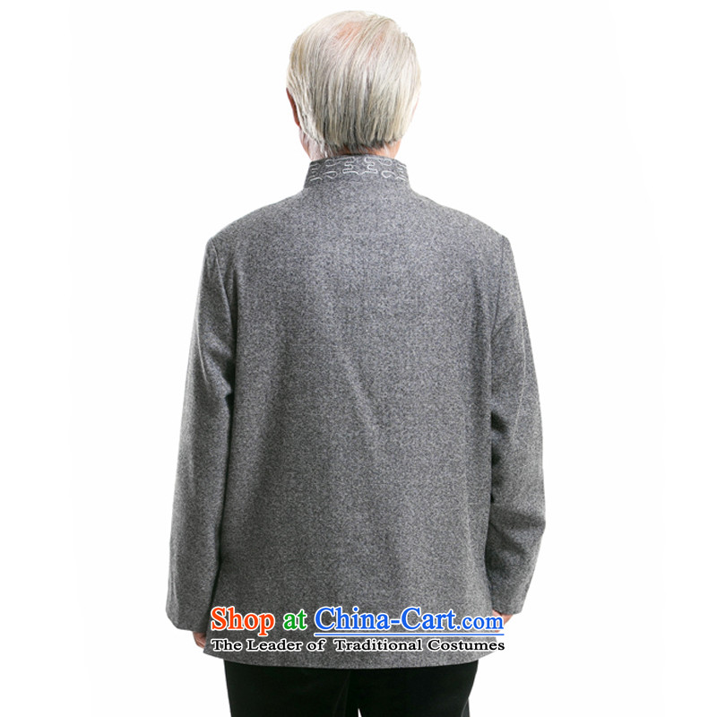 The spring and autumn father load F723 men's national costumes upmarket elderly men long-sleeved blouses jacket Tang Bourdeaux XXL/185, thre line (gesaxing and Tobago) , , , shopping on the Internet