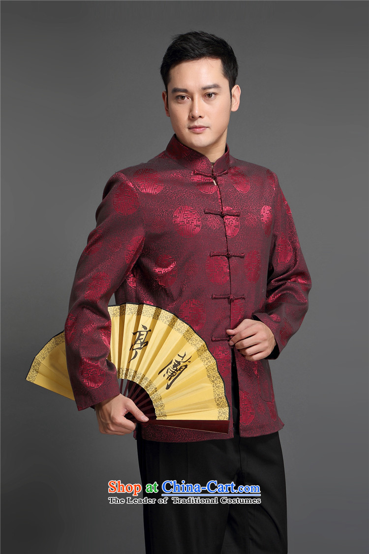 Kanaguri Mouse Tang jacket autumn Men/in replacing older/Person Tang dynasty and long-sleeved shirt men during the spring and autumn men Tang wine red 170 pictures, prices, brand platters! The elections are supplied in the national character of distribution, so action, buy now enjoy more preferential! As soon as possible.