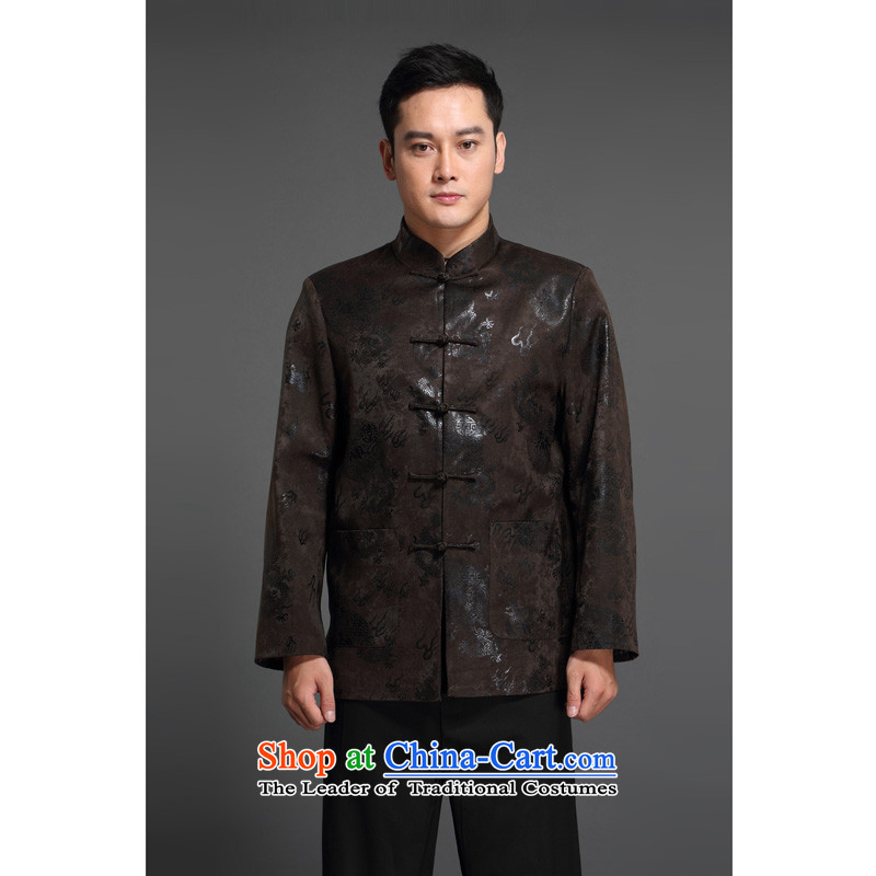Kanaguri Mouse middle-aged men fall Tang dynasty in older men's jackets cotton leisure Tang jacket national dress with a brown father 170, Kim Gopher (JINLISHU) , , , shopping on the Internet