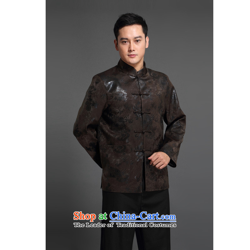 Kanaguri Mouse middle-aged men fall Tang dynasty in older men's jackets cotton leisure Tang jacket national dress with a brown father 170, Kim Gopher (JINLISHU) , , , shopping on the Internet