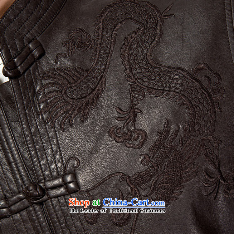 Charlene Choi this cabinet reshuffle is older men Fall/Winter Collections washable leather warm coat embroidered dragon Windproof Jacket in long xl father shirt relaxd fit cotton XL Photo Black, prices, brand platters! The elections are supplied in the national character of distribution, so action, buy now enjoy more preferential! As soon as possible.