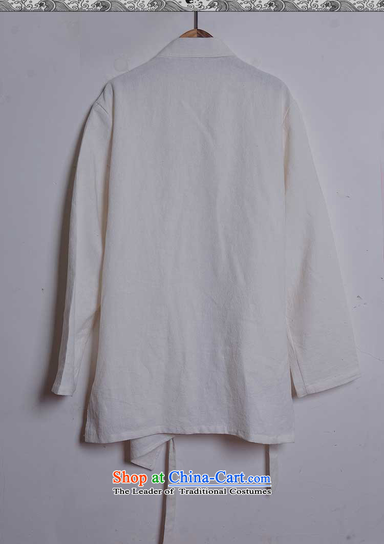 The qin designer original China wind cotton linen long-sleeved Han-1122 Road White M/small picture, prices, brand platters! The elections are supplied in the national character of distribution, so action, buy now enjoy more preferential! As soon as possible.