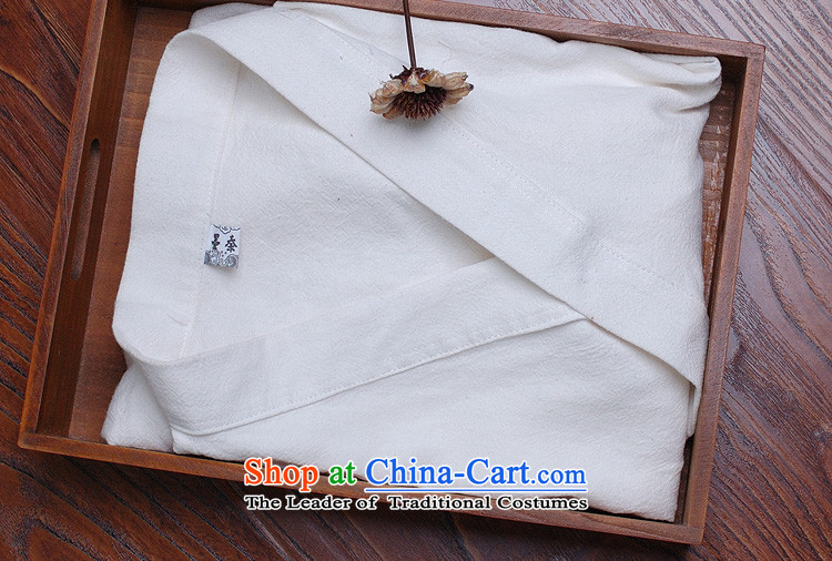 The qin designer original China wind cotton linen long-sleeved Han-1122 Road White M/small picture, prices, brand platters! The elections are supplied in the national character of distribution, so action, buy now enjoy more preferential! As soon as possible.