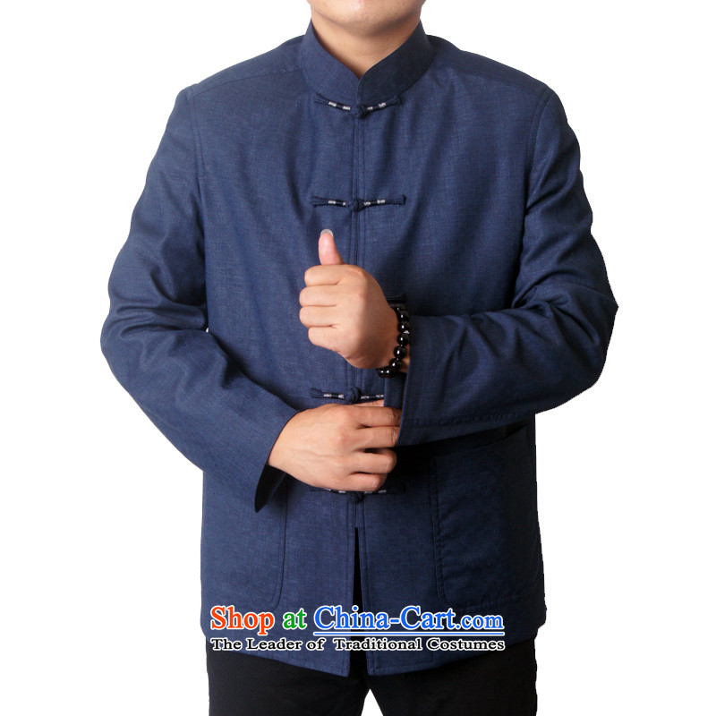 Mr Rafael Hui, the British men 15 new Fall/Winter Collections long-sleeved Tang Dynasty Chinese men and boys collar folder in the clothes for men older men Tang Dynasty Tang jackets 1321 Blue 175 British Mr Rafael Hui (sureyou) , , , shopping on the Inter