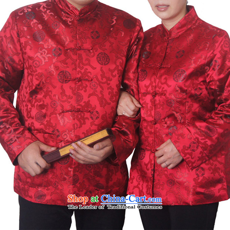 The Spring and Autumn Period and the new older women and men in Tang Dynasty taxi couples with collar Chinese Birthday golden marriage Tang blouses long-sleeved sweater 1365 deep red Men Ying Shi (190, sureyou) , , , shopping on the Internet