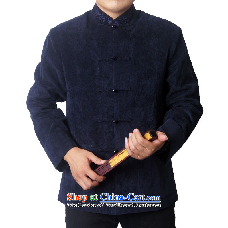 Mr Rafael Hui-ying's New Man Tang dynasty during the Spring and Autumn Blessings and leisure collar birthday Chinese Tang dynasty thick birthday gift 730 185, dark blue-ying (sureyou) , , , shopping on the Internet