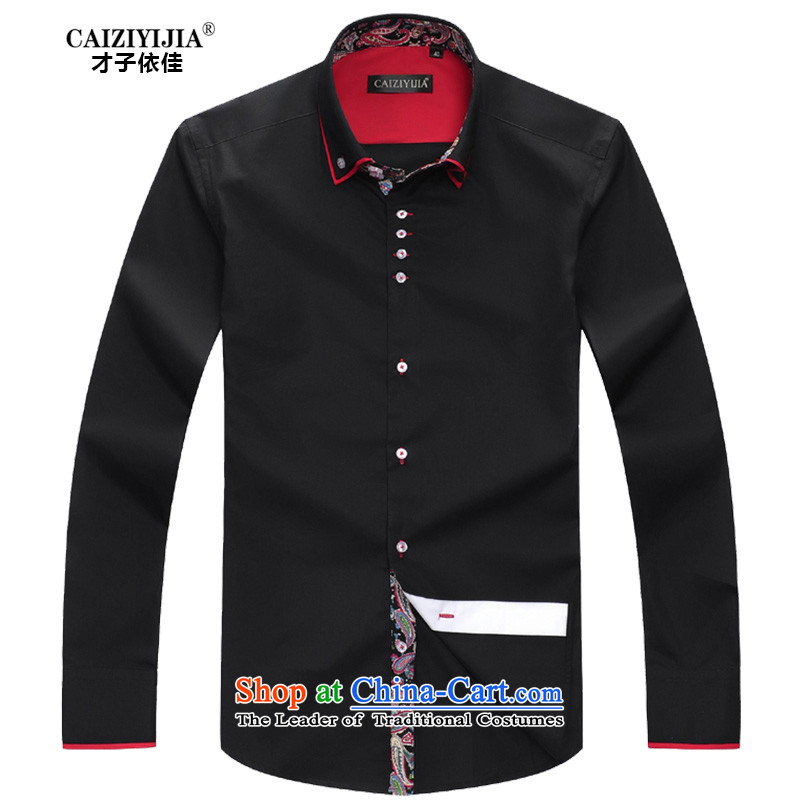 Aces in Finland, Choo China wind Men's Long-Sleeve pure cotton stylish Tang Services snap-neck shirt men stamp Tang dynasty CZ70168 shirts 39 aces in Finland , , , shopping on the Internet