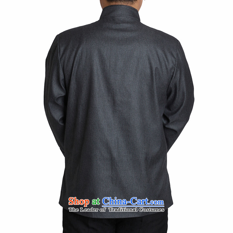 The Cave of the elderly 15 new in autumn and winter coats elderly men Men's Mock-Neck pure color Tang blouses T1361 T1361 175 yards, Adam and Eve gray elderly shopping on the Internet has been pressed.
