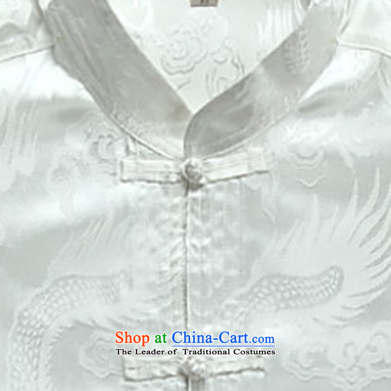 Hei concentric 2015 Fall/Winter Collections men Tang dynasty long-sleeved shirt, Tang dynasty older men and national costumes China Wind Jacket men's White M Hi concentric , , , shopping on the Internet