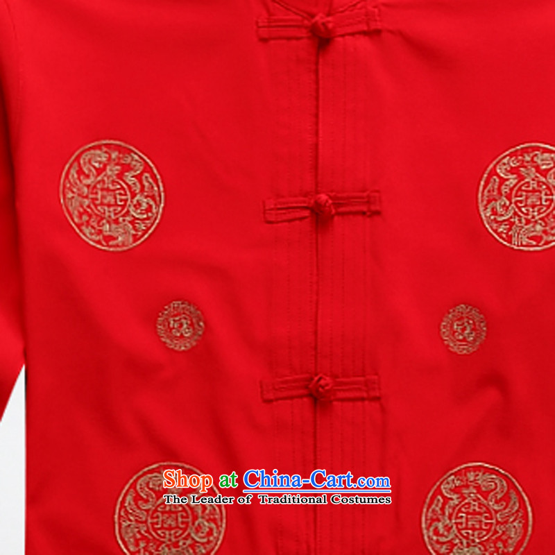 Hei concentric 2015 New Tang dynasty in older men Tang dynasty elderly persons in the life long-sleeved clothing Tang jackets Red M-hi concentric , , , shopping on the Internet