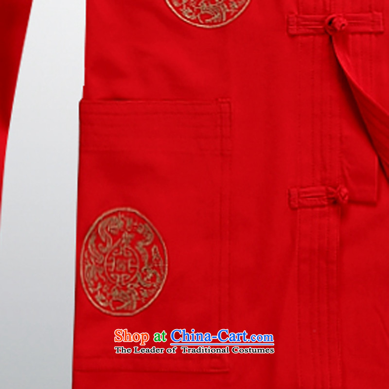 Hei concentric 2015 New Tang dynasty in older men Tang dynasty elderly persons in the life long-sleeved clothing Tang jackets Red M-hi concentric , , , shopping on the Internet