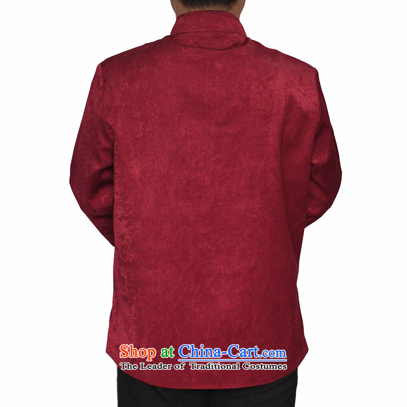 The Cave of the elderly in the autumn and winter 15 red older men wearing life the birthday of the solid color embroidered jacket Y727 Tang violet 180 yards, the Cave of the elderly has been pressed shopping on the Internet