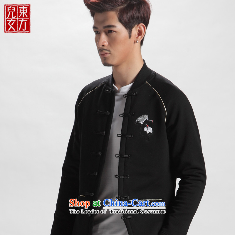 The sons and daughters of the oriental Fall/Winter Collections male taxi fare lint-free long-sleeved jacket and Tang dynasty China wind casual stylish youth improved Han-men outside the Chinese national costumes Sau San-jacket orchid 180/100(XXL), sons an