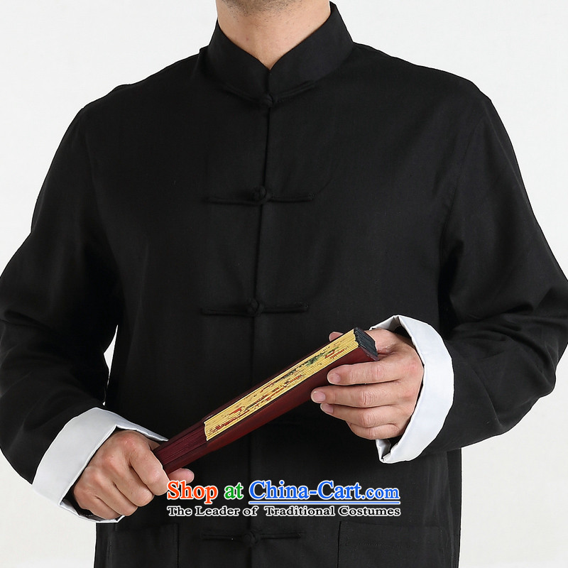 China wind load father gakka Tang replacing men leisure long-sleeved of older persons in the Chinese cotton linen package black 170/88(M), relaxd the g (GAKKA) , , , shopping on the Internet